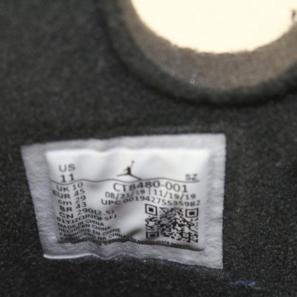 Off-White x Nike 2019 Mens 11 Virgil Abloh Off-White Black Muslin Air Jordan CT8 - Picture 3 of 12